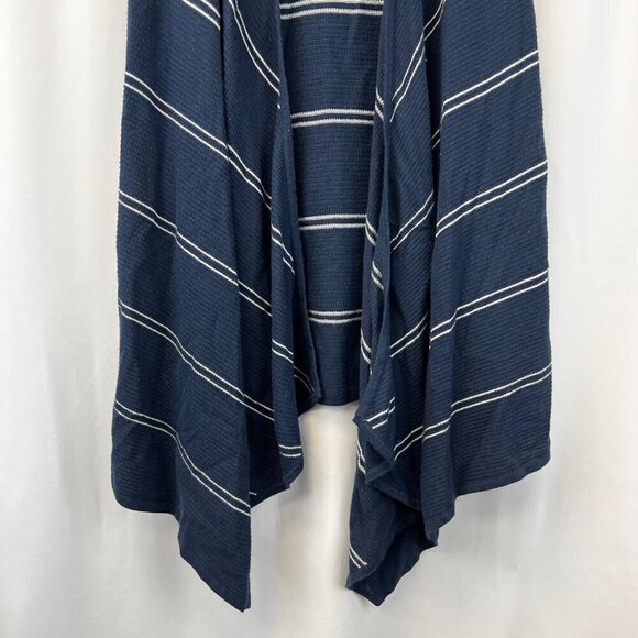 Tommy Hilfiger Womens Open Front Knit Sleeveless Cardigan Navy/White Size S/P - Picture 4 of 8